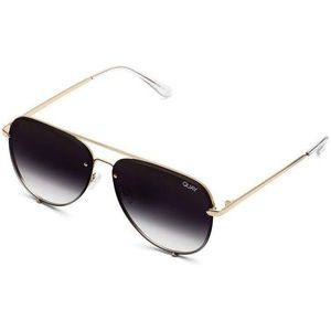 Quay high key rimless black/gold